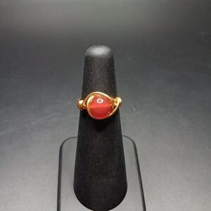 New Carnelian Crystal Gemstone Ring Size 4 New In Box‎